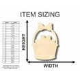 thumbnail image 2 of Unfinished Wood Easter Basket Shape - Eggs - Craft - up to 46" DIY 20" / 1/8", 2 of 3