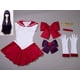 thumbnail image 3 of Disfraz de Sailor Mars Hino Rei para cosplay, vestido, guantes, lazos, traje rojo, peluca, mp000570, 3 of 5