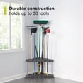 thumbnail image 3 of Rubbermaid Plastic Garage Corner Tool Tower Rack  Easy To Assemble Organizes Up 30 Long-handled Tools/rakes/ Brooms/shovles For Home/house/outdoor/sheds, 3 of 9