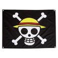 thumbnail image 1 of Sombrero de paja de Luffy de una sola pieza con bandera pirata Great Eastern, 31 cm, 1 of 3