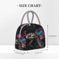 thumbnail image 2 of Vsdgher Colorful Plant Turtle A Print Insulated Lunch Bag Simple Bento Cooler Bag Lunch Tote Bag , Suitable for picnics, school, work, 2 of 6
