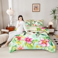 thumbnail image 4 of Castle Fairy Animal Green Hummingbird Twin Comforter Sets,Pink Floral Flowers Bedding Set, 4 of 8