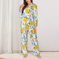 thumbnail image 2 of Balery Ducks and Anchors Conjunto de Pijama con Estampado para Mujer, Conjunto de Dos Piezas con Manga Larga, Ropa de Dormir Suave con Bolsillos, Pijamas Cómodos-Small, 2 of 7