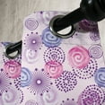 thumbnail image 3 of Ambesonne Purple Grommet Curtain, Watercolor Flower Art, 50" x 96", Blue Pink, 3 of 6