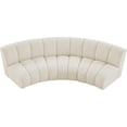 thumbnail image 6 of Meridian Furniture Infinity Cream Boucle Fabric 3pc. Modular Sectional, 6 of 11
