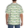 thumbnail image 3 of Gukieu Duck Print Men's Short-sleeved Shirts, Button-down Pocket Shirts, T-shirts, Beach Vacation Travel Summer Clothing-Large, 3 of 5