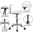 thumbnail image 2 of Pemberly Row Vibrant Computer Office Swivel Chair Seat in White and Chrome, 2 of 6
