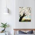 thumbnail image 2 of ZFLMY White Flowers Print On Canvas Wall Decor For Home Living Room Bedroom Office - Ideal Gift For Various Occasions - Enhance Room Atmosphere And Aesthetics 16x20in, 2 of 5