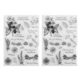 thumbnail image 2 of Loewten 2Pcs Transparent Plants Theme Safe Reusable Material Wide Application Clear For Card Book Envelope,Clear ,Clear Stamping Tools, 2 of 8