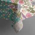 thumbnail image 5 of Pioneer Flower Floral Print Pattern Square Tablecloth,Waterproof Square Table Cover,Wipeable Spillproof Washable Table Cover for Home Kitchen Party Decor 60"x60"(152x152cm), 5 of 6