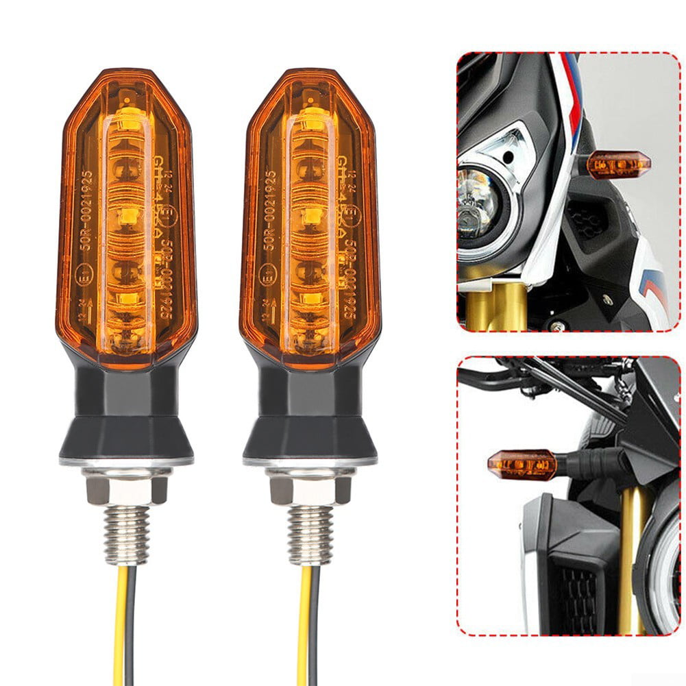 Sequential Mini LED Turn Signal Indicator Amber Blinker Light Lamp Motorcycle