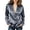 Gray-05, variant on Women's Satin Wrap Blouse, Deep V-Neck, Ruched Waist, Long Sleeve Comfy Top, S-3X