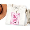 thumbnail image 4 of Queen of Hearts Valentine Shirt, Pink Dolly Design Tee Comfort Colors T-Shirt PEPPER S, 4 of 5
