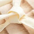 thumbnail image 4 of Uaswgudfs Women's Beige Elegant Faux Fur Collar Wool Blend Coat, Detachable Fur Trim Mid-Length Lady Style Casual Jacket - Fall Winter Outerwear Beige L, 4 of 6