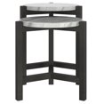 thumbnail image 3 of Contemporary Faux Marble & Solid Wood Accent Table in Grey, 3 of 7