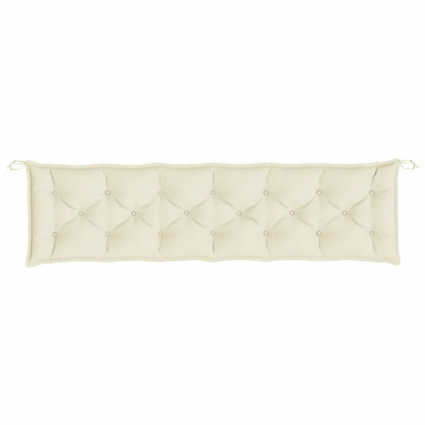 Cojín para banco exterior Benzara, 200 x 50 cm, color blanco Oxford