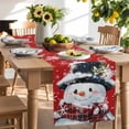 thumbnail image 2 of Table Runner 60 Inches Long for Kitchen Dining, Christmas Dresser Scarf Farmhouse, Dining Table Decorations for Wedding/Parties, Red Snowman Pine Cones Xmas Winter Snowflake 13 x 60 In, 2 of 9