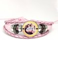 thumbnail image 3 of Pulseras de cuero con gemas de cristal, brazaletes trenzados multicapa, diseño creativo de dibujos animados, monos articos, regalos de joyería hechos a mano, 3 of 5