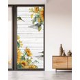 thumbnail image 2 of Window Privacy Film Sunflower Stained Glass Window Film Decorative Sun Block Window Cover Hummingbird Yellow Summer Botanical Wooden Window Clings Static Adhesive Sticker for Bathroom 35.4"x78.7", 2 of 6