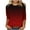 Red, variant on Herrnalise Women's Fashion Casual Round Neck 3/4 Sleeve Printed Loose Shirt Blouse Tops Red 3XL