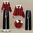 thumbnail image 3 of Girls 2 Piece Outfit Fall Long Sleeve Pullover Sweatshirt and Sweatpants Set Kids Tracksuit Sweatsuit Set Fashion Clothes, 3 of 5
