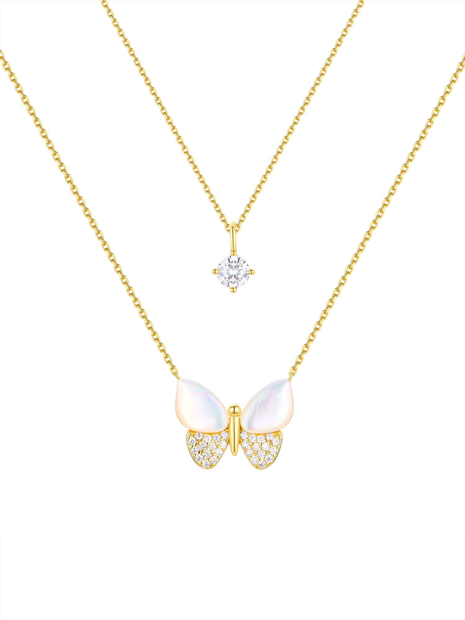 Believe by Brilliance Butterfly Mother Pearl Necklace photo 1