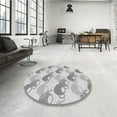 thumbnail image 4 of Ahgly Company Machine Washable Indoor Square Transitional Gunmetal Gray Area Rugs, 4' Square, 4 of 7