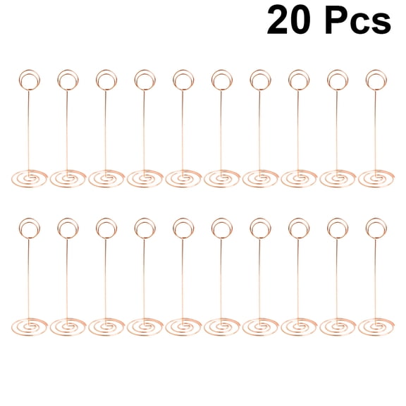 Masteelf 20-Pack Photo Holder Clips with Stand, Tabletop Display for Photos, Cards, and Notes, 0.2x7.5x22cm