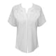 thumbnail image 2 of Gibobby Camisetas Mujer Manga Corta Camiseta manga corta hueca encaje color a la moda y comodidad verano para mujer(Blanco,M), 2 of 4