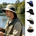 thumbnail image 2 of Sun Hat Adjustable Drawstring UPF 50+ Breathable Mesh Sides Quick-Dry Lightweight Collapsible Travel Hat, 2 of 8