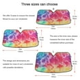 thumbnail image 5 of Colorful Tie Dye Car Windshield Sun Shade Foldable Car Front Window Visor Heat and UV Protection 57x31.5, 5 of 8