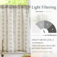 thumbnail image 3 of Widening Linen Tier Curtain Bohemian Cafe Curtain Rod Pocket 1 Panel, 3 of 14