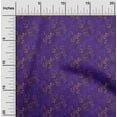 thumbnail image 2 of oneOone Cotton Silk Medium Blue Fabric Leaves Sewing Craft Projects Fabric Prints By Yard 42 Inch Wide, 2 of 4