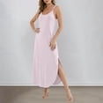 thumbnail image 4 of Casual Sleeveless Backless Beach Dress with Pockets Loose Fit Summer Comfortable Flowy Maxi Dress For,Light Pink,XXXL, 4 of 8