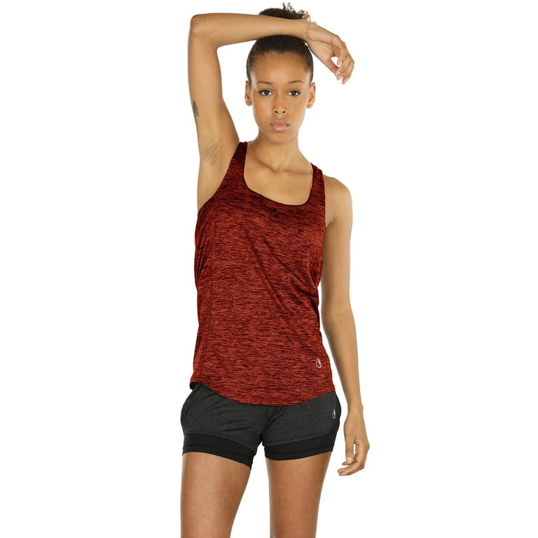 icyzone Yoga Tops Workouts Clothes Activewear Built in Bra Tank
