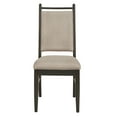 thumbnail image 4 of Weston Home Alta Wood Finish Beige Fabric Dining Chair, Set of 2, Black Oak, 4 of 9