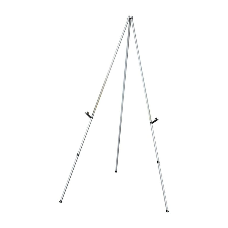 Display Easel Easel Stand Tripod Portable Collapsible Adjustable Height Painting Art Easel Floor Easel for Display Holder Wedding Signs Home Argent