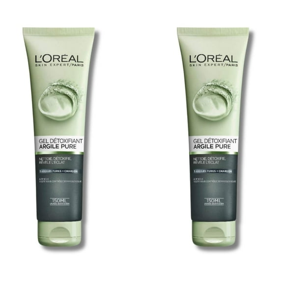 Loreal Paris Skincare Pure-Clay Facial Cleanser 150 ml 2 Pack