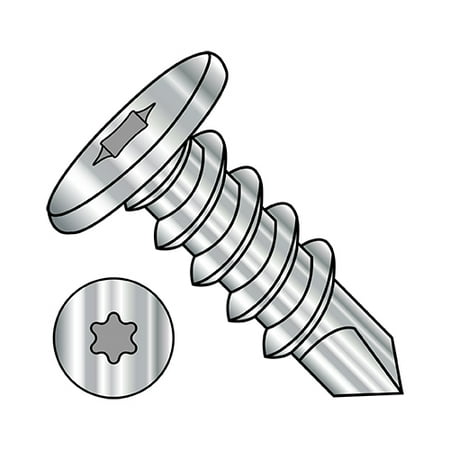 

1/4-14X1 Six Lobe Pancake Head Self Drilling Screw Full Thread 410 Stainless Steel (Pack Qty 400) BC-1416KTC410