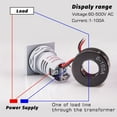 thumbnail image 2 of Chendee 3-In-1 22Mm Digital Voltmeter Ammeter60-500V Ac 0-100Ahz Current Frequency Meter,Blue, 2 of 7