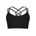 thumbnail image 5 of YiZYiF Kids Girls Sleeveless Double Straps Criss Cross Crop Top with Color Block Shorts for Dance Sports Workout A Blue Green 8, 5 of 7