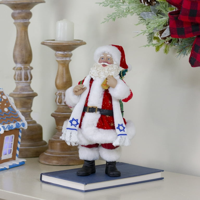 Kurt Adler 11-Inch Fabriché Santa Holding Dreidel - Walmart.com