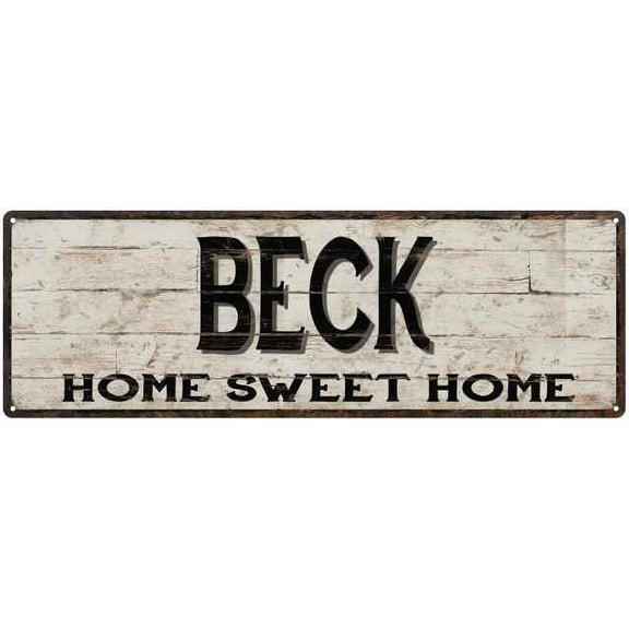 BECK Rustic Home Sweet Home Sign Gift 6x18 Metal Decor 206180084295