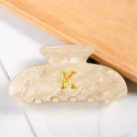 Golden English alphabet headdress 8.6cm grab clip creative (2PCS)