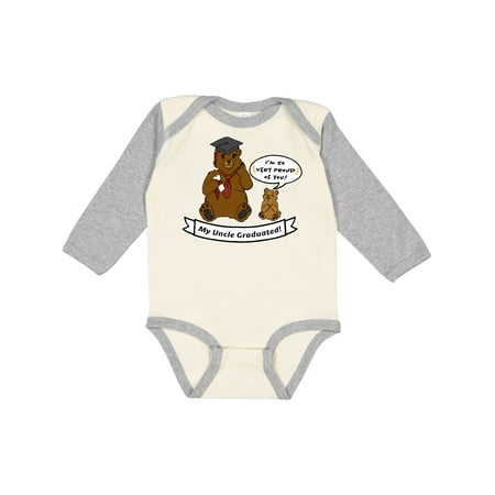 

Inktastic I m So Very Proud Of You-My Uncle Graduated Bears Gift Baby Boy or Baby Girl Long Sleeve Bodysuit