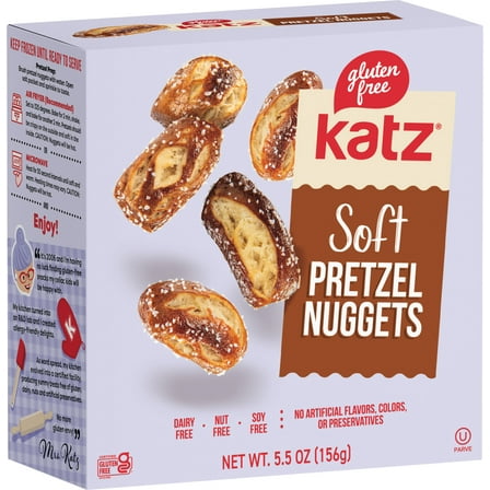 Katz Gluten Free Soft Pretzel Nuggets |Gluten Free, Dairy Free, Nut Free, Soy Free, Kosher | (1 Pack, 5.5 Ounce Each)