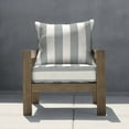 thumbnail image 2 of Cabana Stripe Stone Grey Deep Seating Cushion Set, 2 of 8