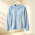 thumbnail image 5 of Plush Ribbed Fleece Sweatshirts for Women Crewneck Long Sleeve Loose Fit Fall Winter Warm Casual Loungewear S-XXL, 5 of 5
