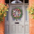 thumbnail image 7 of Door Wreaths, 50 cm Spring Summer All-Year Wreath, Artificial Flowers, Large Green Leaf Wreaths, Door Wreath for Front Door, Outdoor, Window, Wall, Garden, Wedding, Festival, Party, Home Decoration, 7 of 7