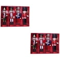 thumbnail image 5 of Tineasur 4-Pack Hanging Nutcracker Ornaments in Assorted Colors for Holiday Christmas Tree Decorations, 5 of 6